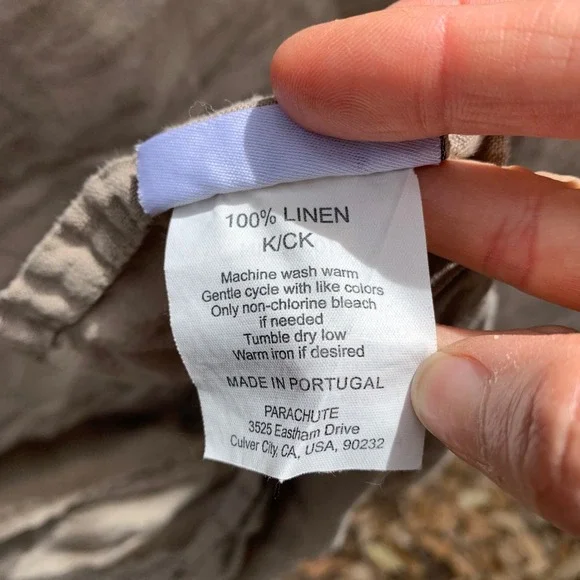 Parachute 100% Linen Luxury Bedding Sheets Top Fitted Sheet CK/ King Portugal - Picture 4 of 6